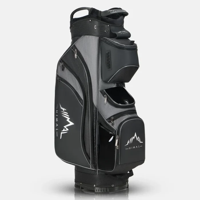 14-Way Golf Cart Bag with Full Length Divider-Black Grey