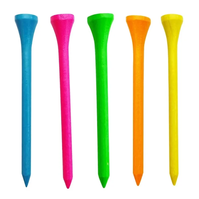 3 1/4” Neon Wooden Golf Tees