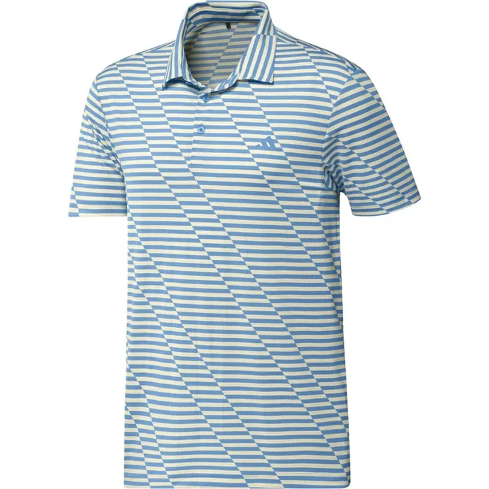 Adidas Men’s Go-To Mesh Print Polo 2024 – Semi Blue Burst
