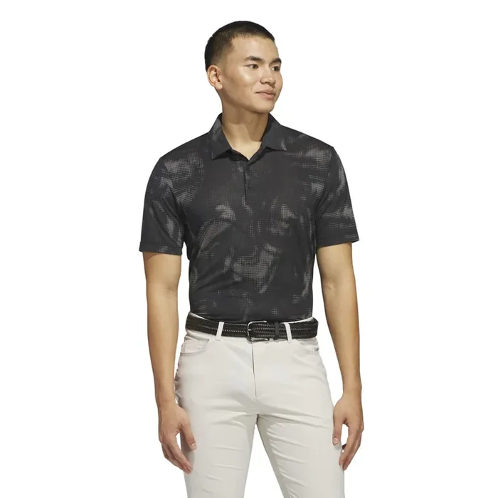 Adidas Men’s Ultimate Printed Mesh Polo 25 – Black