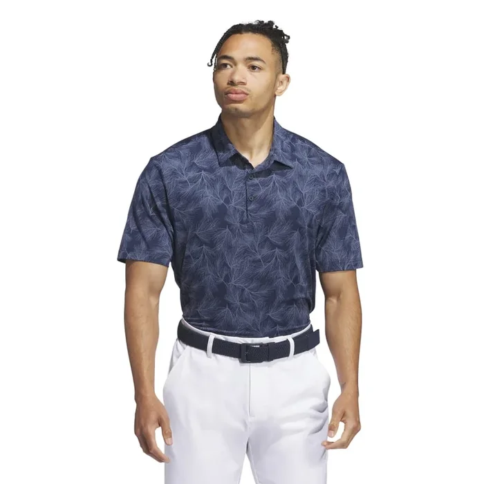 Adidas Men’s Ultimate365 Mesh Print Polo 24 – Collegiate Navy
