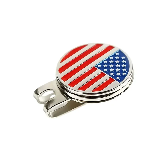 American Flag Ball Marker w/ Magnetic Hat Clip