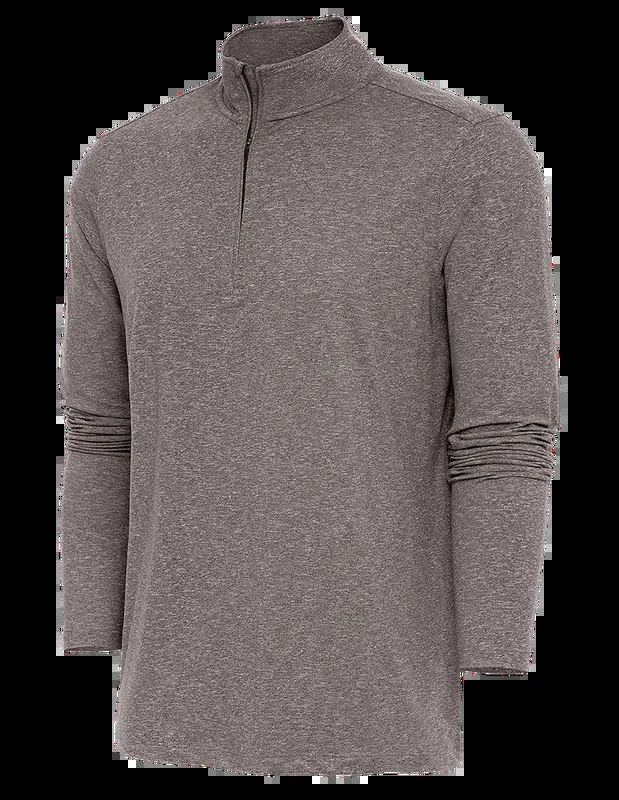 Antigua: Men’s Essentials 1/4 Zip Pullover – Brown Heather Hunk 104958