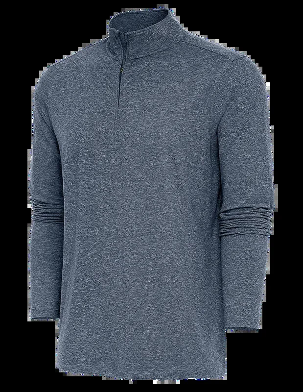 Antigua: Men’s Essentials 1/4 Zip Pullover – Navy Heather Hunk 104958