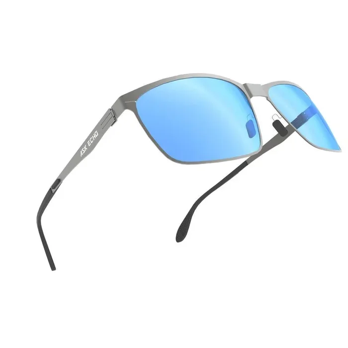 Ask Echo Golf Gunmetal Frame Sunglasses / Revo Blue