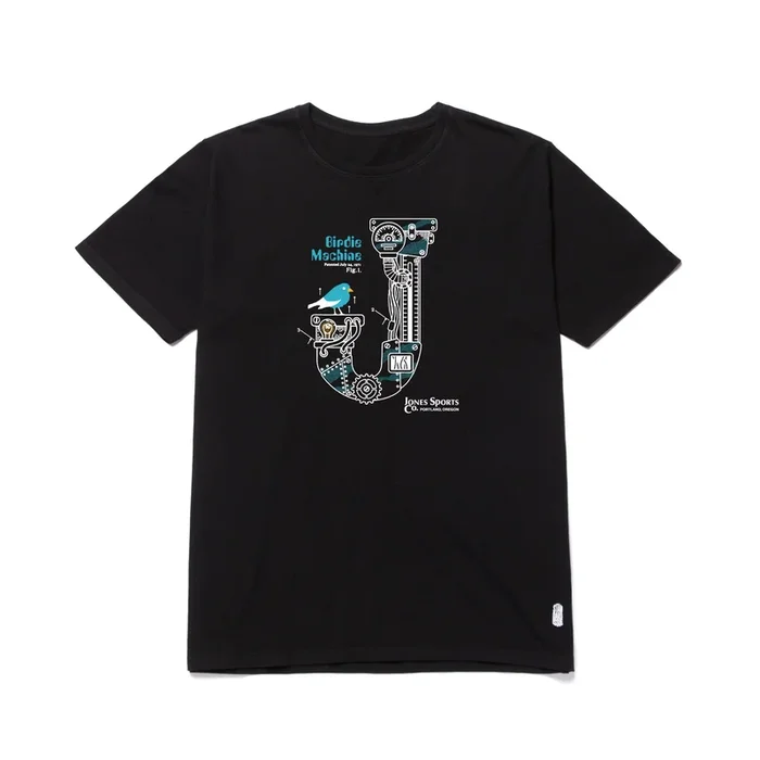Birdie Machine Tee Shirt – Black