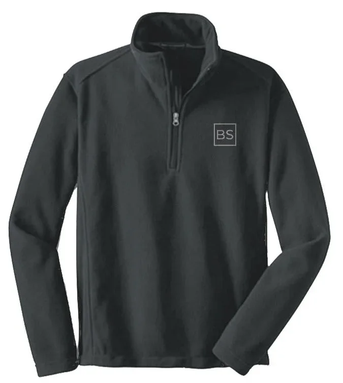 Black Square Quarter-Zip Pullover Fleece
