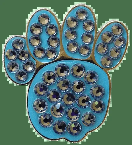 Bonjoc: Ball Marker & Hat Clip – Blue Paw