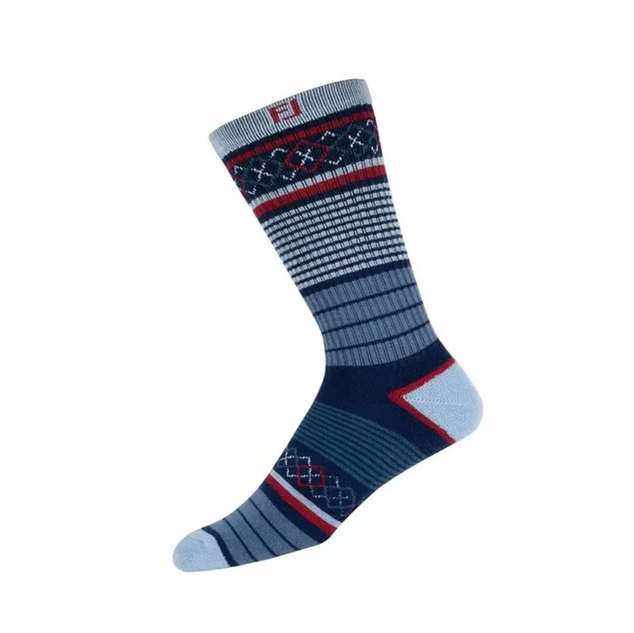 FooJoy ProDry Fashion Crew Sock – Argyle Stripe