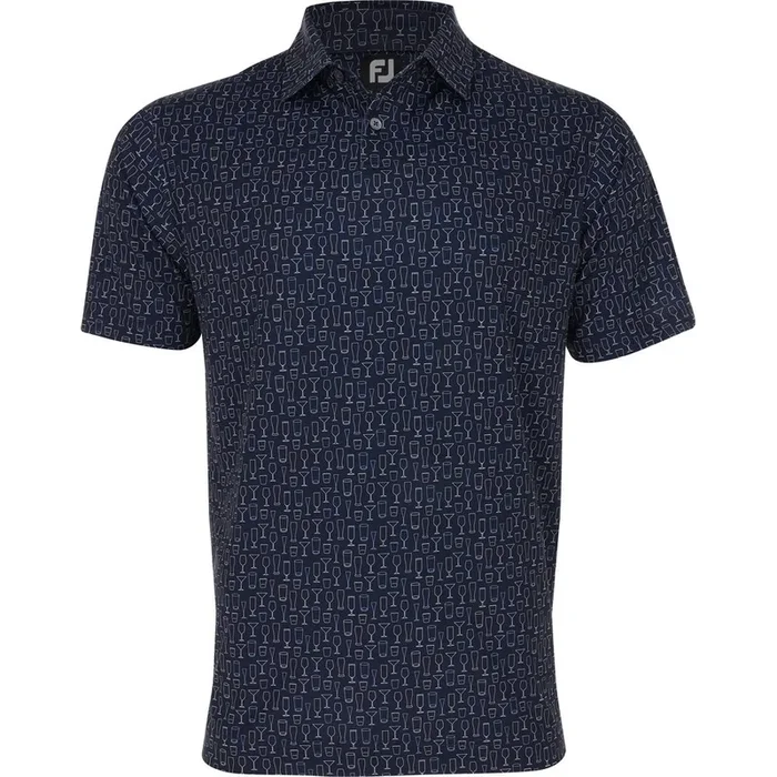 Glass Print Lisle Polo