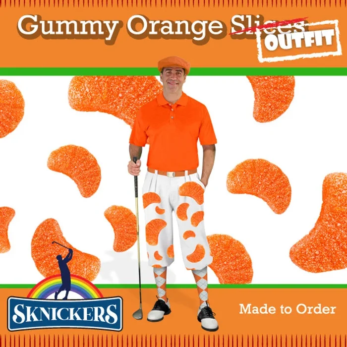 Golf Knickers: Mens Sknickers Knickers Outfit – Gummy Orange Slices