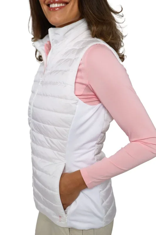 Golftini: Women’s City Girl Vest – White