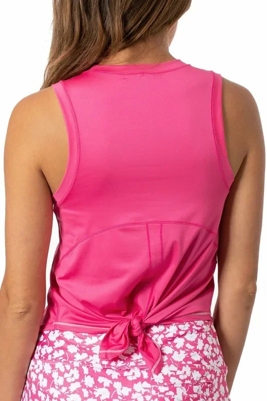 Golftini: Women’s Sport Tech Tie Top – Hot Pink