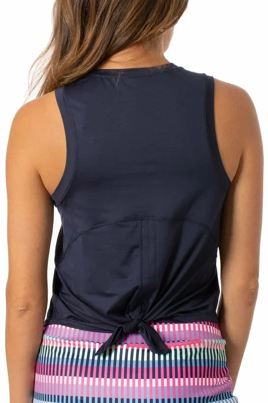 Golftini: Women’s Sport Tech Tie Top – Navy