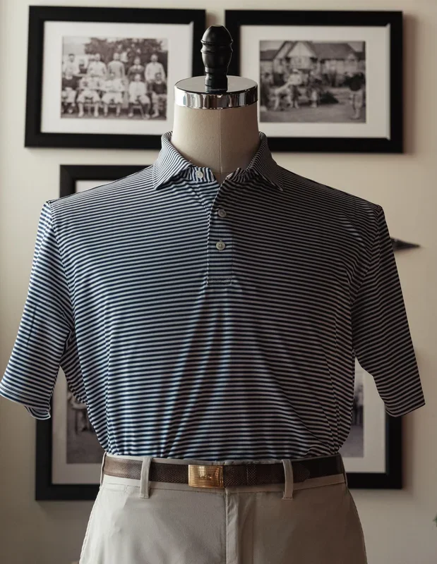 Holderness & Bourne – The Maxwell Shirt – Navy and White Stripe