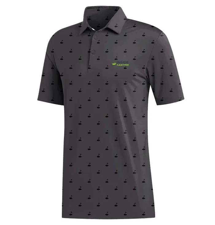 Inside The Leather Golf Polo in Grey