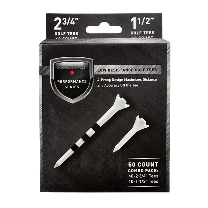 Maxfli 2 3/4″ White Performance Tee 50pk