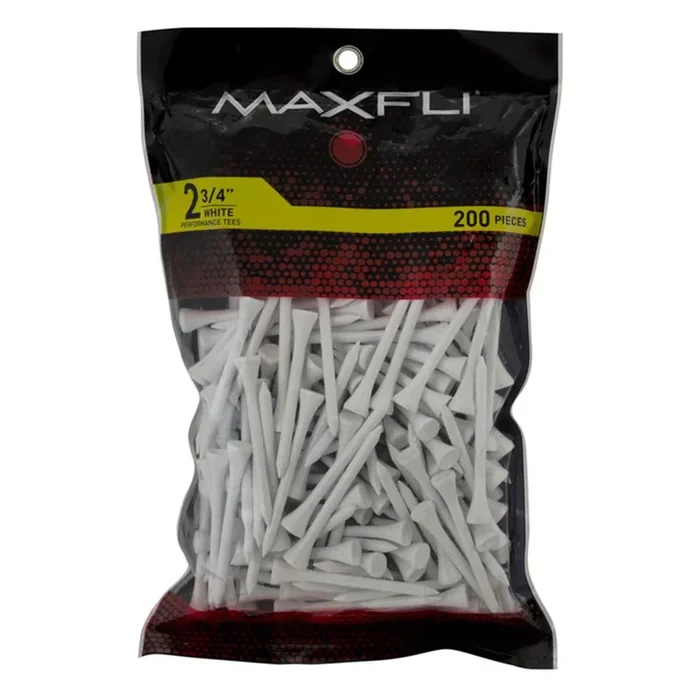 Maxfli 2.75” White Golf Tees 200-Pack-MX316