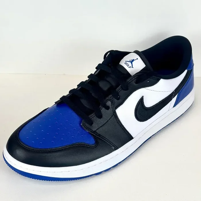 Nike Air Jordan 1 Low Golf Shoes – Royal Toe (Black/Royal/White) – Size 12.5 – New!