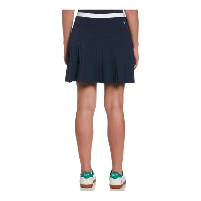 Original Penguin Women’s Asymmetrical Printed Pleated Skort – 16 Inch
