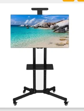 Portable Rolling Mobile TV Cart Stand On Wheels
