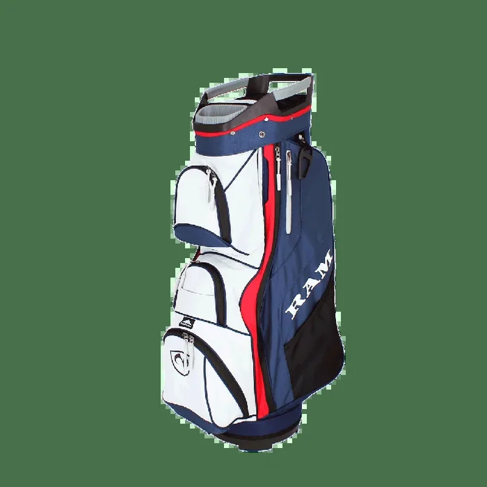 Ram Golf Deluxe Cart Bag with 14 Full Length Dividers and Putter Slot