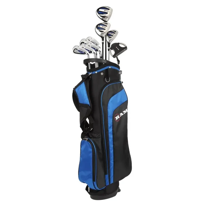 Ram Golf EZ3 Tall Mens +1″ Golf Clubs Set with Stand Bag – Graphite/Steel Shafts