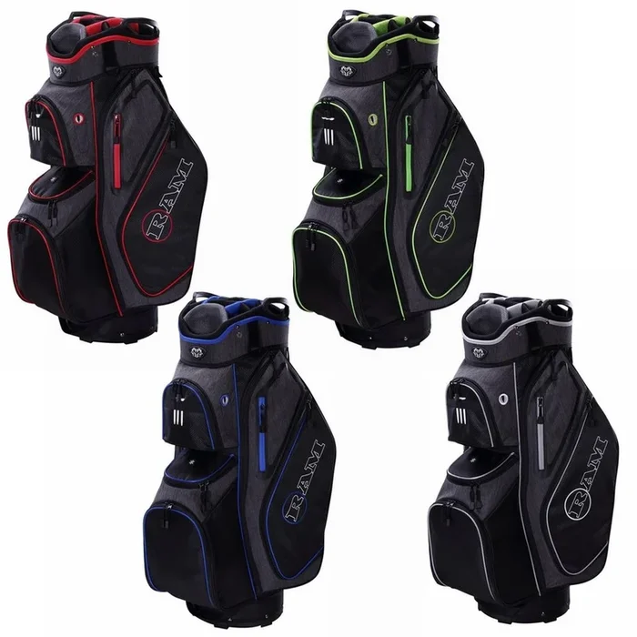 Ram Golf Tour Cart Bag with 14 Way Dividers Top