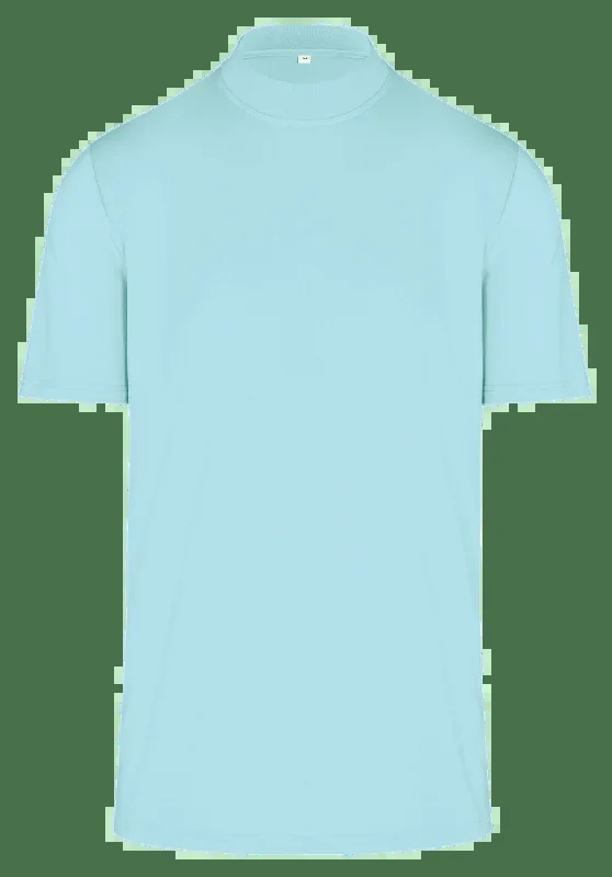ReadyGOLF Mens Mock Neck Stretch Fit Polo Shirt – Seafoam