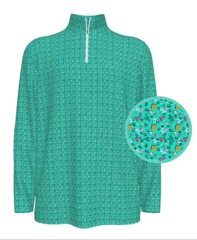 Retro Tee Time Long Sleeve Performance Jersey Quarter Zip
