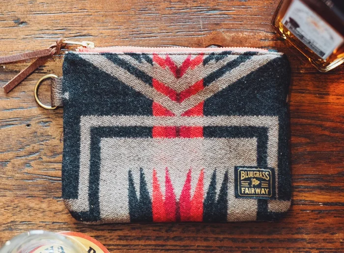 Single Barrel Collection Pendleton Wool Zippered Golf Valuables Field Pouch