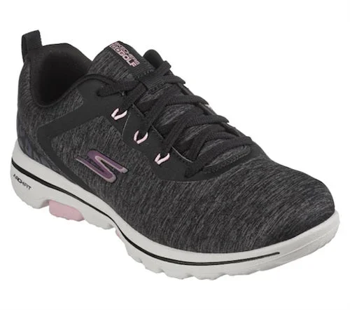 Skechers Women’s Go Golf Walk 5 Golf Shoes – Black/Pink