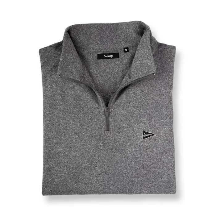 The Gimme Quarter Zip – Dark Gray – breezy
