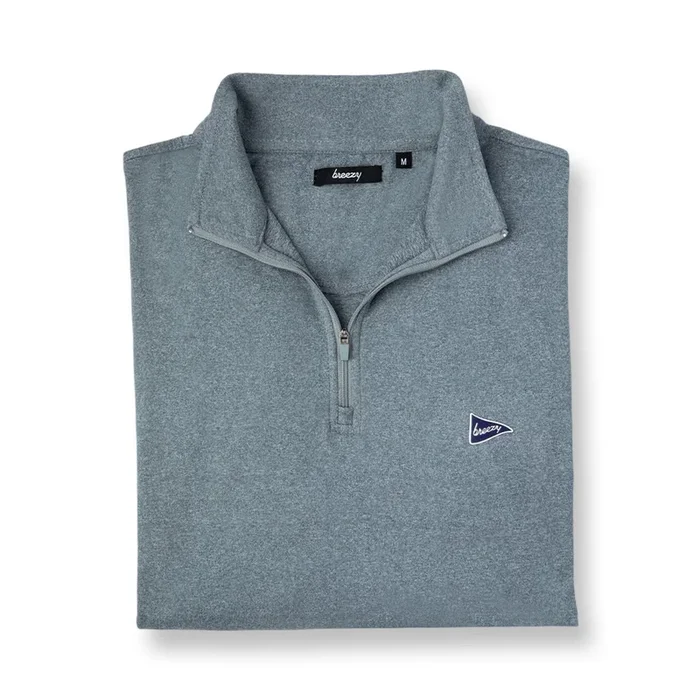 The Gimme Quarter Zip – Slate – breezy