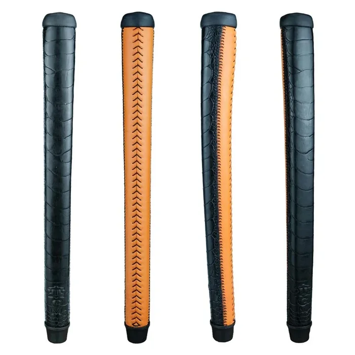 THE GRIP MASTER EXCLUSIVE XOTICS DUAL HYBRID PUTTER GRIP – TEJUS LIZARD BLACK & CABRETTA ORANGE