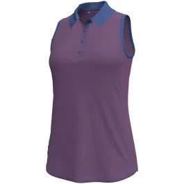 Under Armour Womens Playoff 3.0 Pin Stripe Jacquard Sleeveless Golf Polo – ON SALE