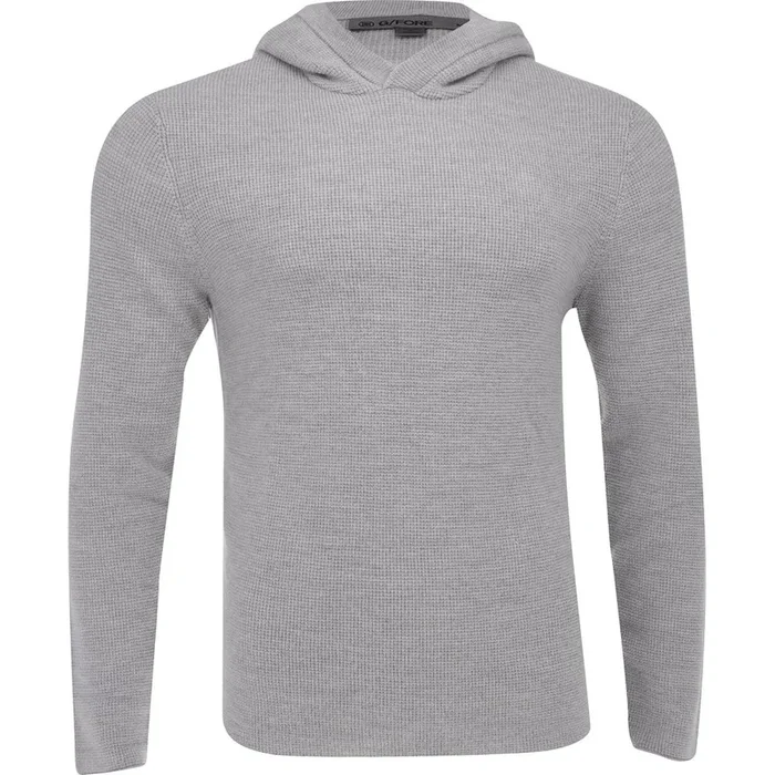 Waffle Stitch Merino Wool Hooded Sweater