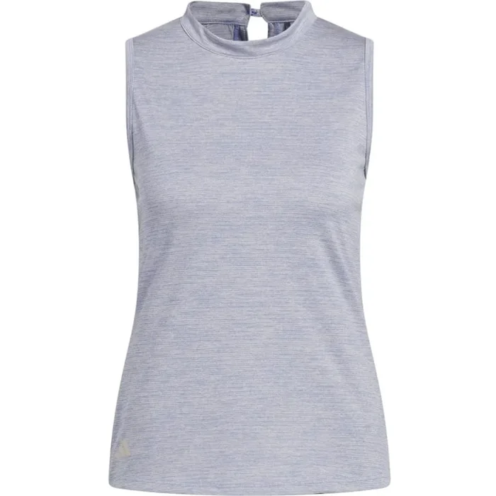 Women’s Essentials Heathered Mock-Neck Sleeveless Golf Top