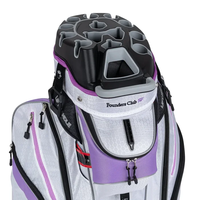 Women’s Founders Club 3rd Generation Premium Organizer 14 Way Golf Cart Bag – Purple