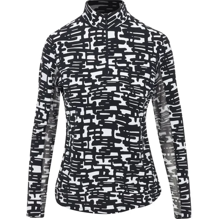 Women’s Juno Print Mock Neck Long Sleeve Top